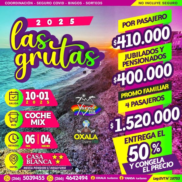 Las Grutas - 2025 (Salida: 10 de Enero de 2025)