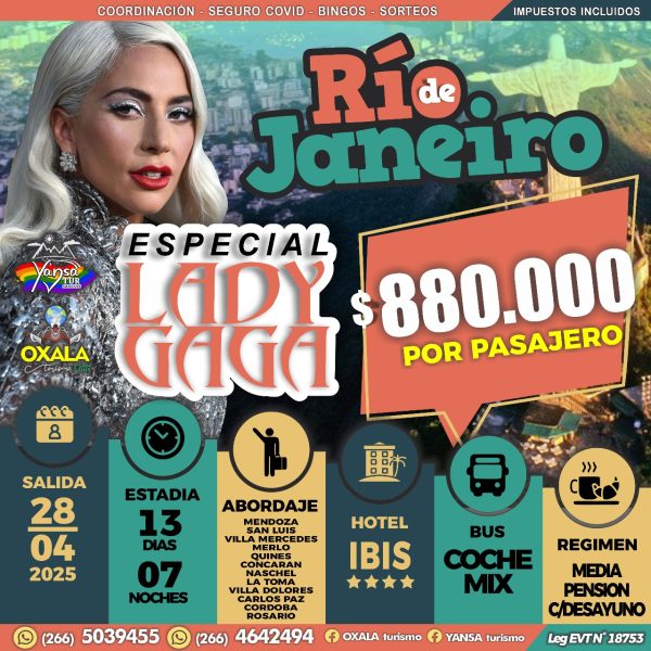 Río de Janeiro – Especial Lady Gaga